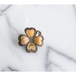 Enamel Four-Leaf Clover Lucky Shamrock Lapel Pin